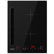 Black 39cm Ciarra CBBEH3952-2B 2-zone induction hob with integrated downdraft extractor control panel