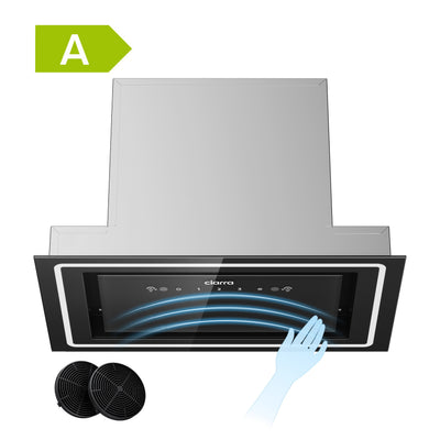 CIARRA 52cm Visor Integrated Cooker Hood Built-in Cooker Hood, Touch & Wave Control, 8W LED Light CBCB5931C-OW