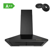 CIARRA 60cm Wall Mount Cooker Hood in Black CBCB6201-B