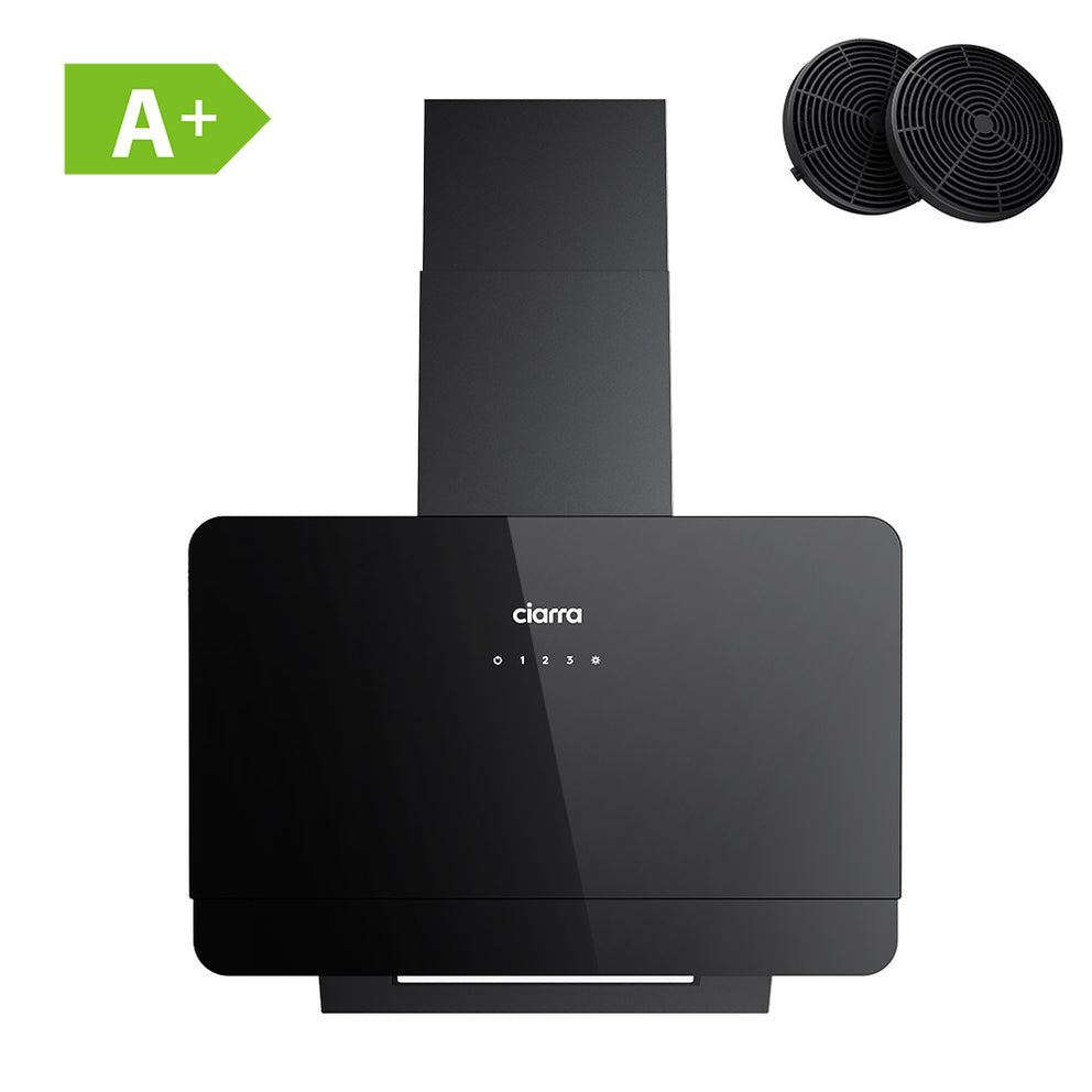 CIARRA 60cm Slanted Wall-Mounted Cooker Hood with Touch Control & LED Light CBCB6765C-OW