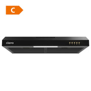 CIARRA 60cm Slim Cooker Hood in Black Under Cabinet CBCB6903A-B