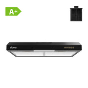 CIARRA 60cm Slim Cooker Hood in Black Under Cabinet CBCB6903D-B