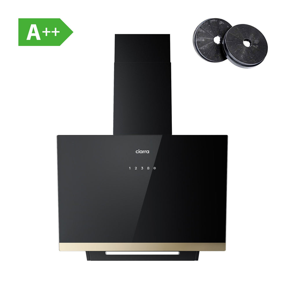 CIARRA 60cm Touch Control Glass Angled Cooker Hood CBCB6736H-G