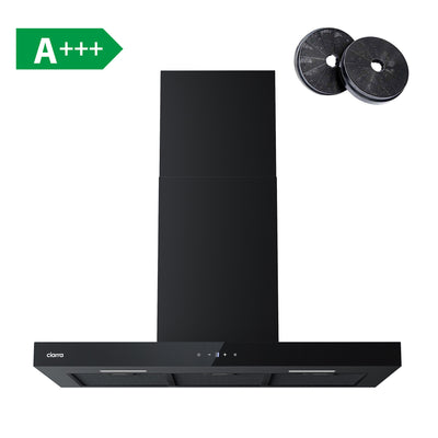 CIARRA 90cm Smart T-Shape Wall-mounted Cooker Hood, Black Chimney Extractor Fan with WiFi, CBCB9102-B