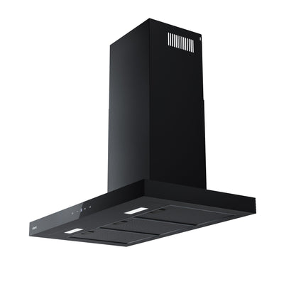 CIARRA 90cm Smart T-Shape Wall-mounted Cooker Hood, Black Chimney Extractor Fan with WiFi, CBCB9102-B