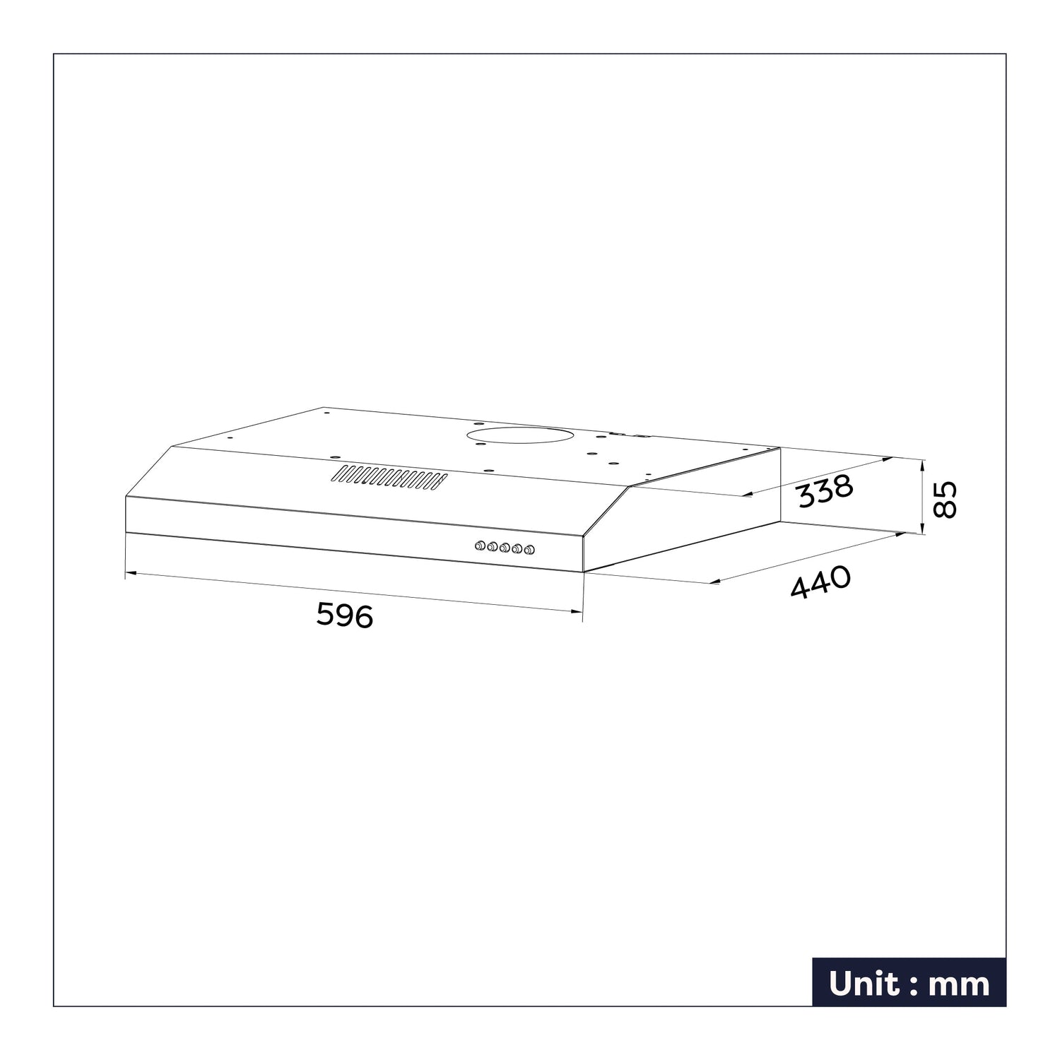 CIARRA Integrated Cooker Hood 60cm CBCS6903A-S