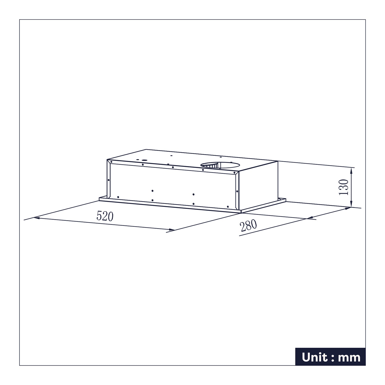 CIARRA 52cm Integrated Cooker Hood CBCS5913A-OW