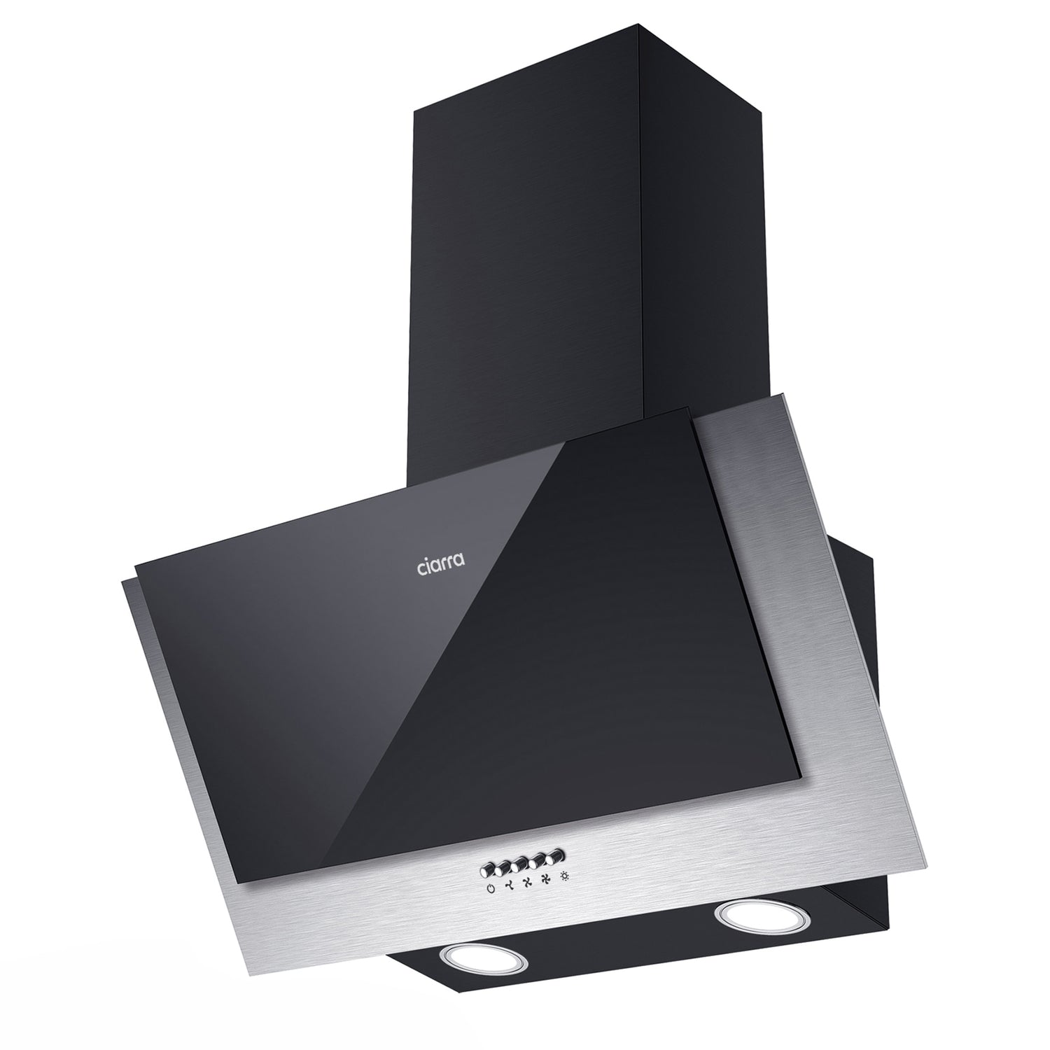 CIARRA 60cm Angled Cooker Hood LED Lights CBCB6736C-OW