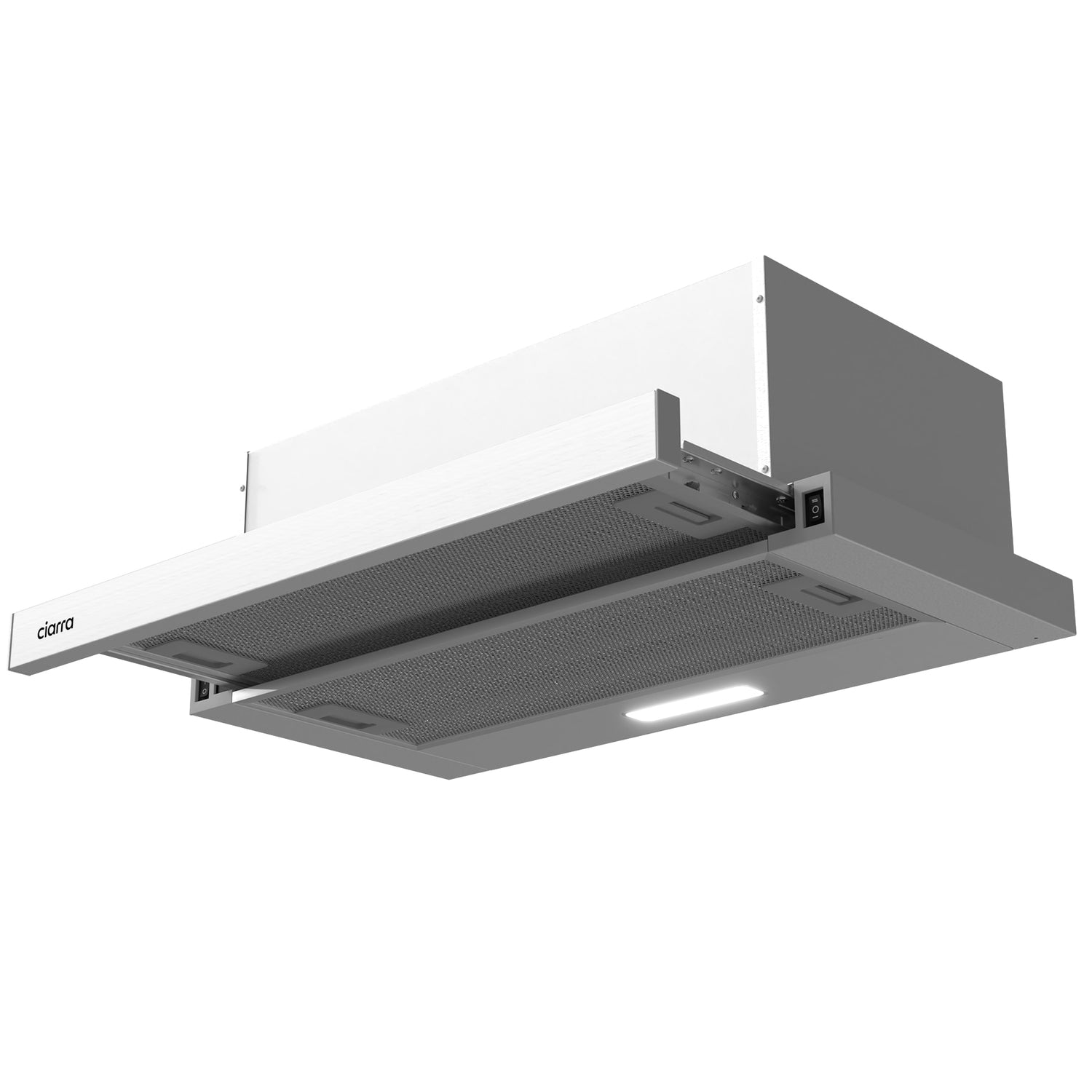 CIARRA 60cm Integrated Telescopic Cooker Hood with 2-speed Extraction CBCS6906D-OW