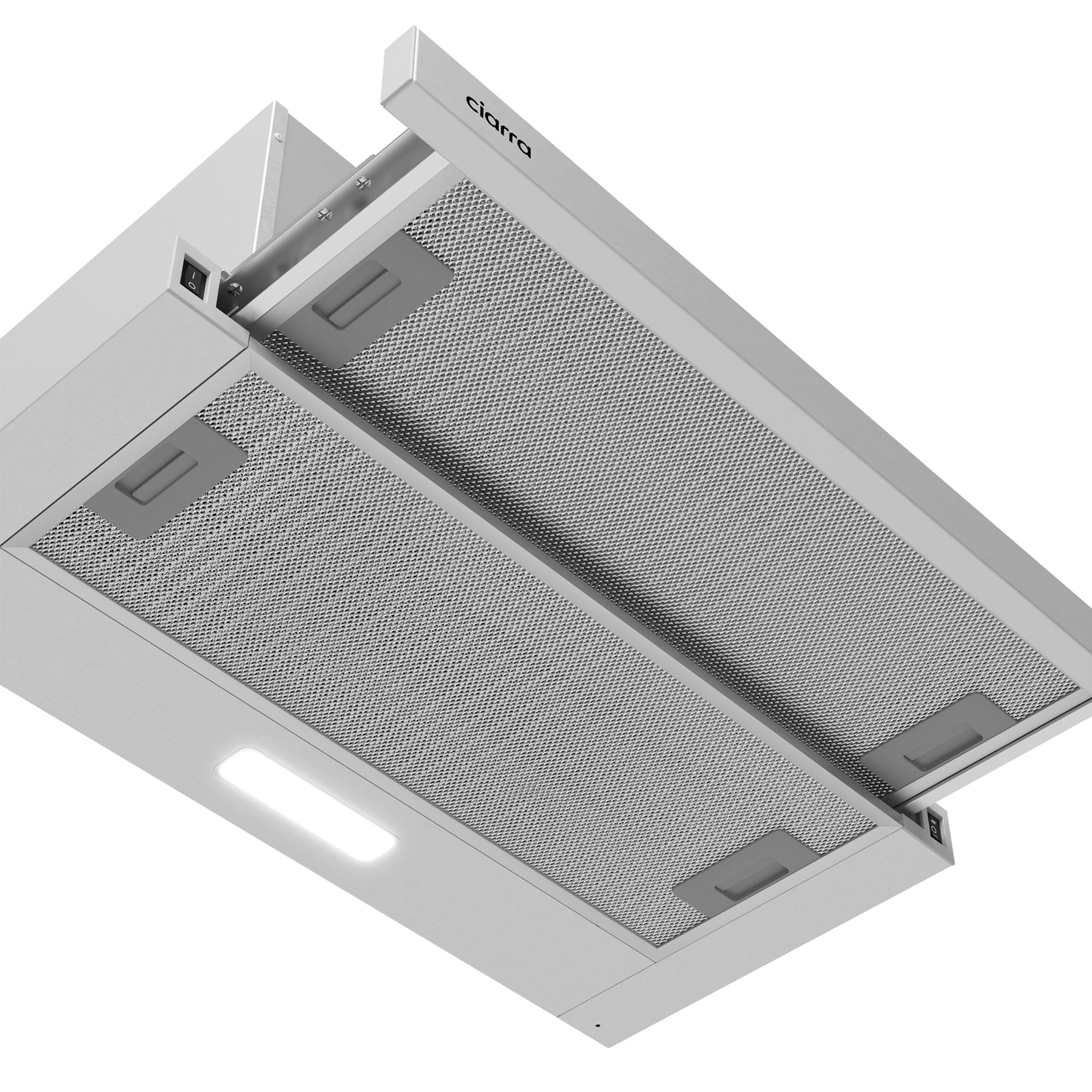 CIARRA 60cm Integrated Telescopic Cooker Hood with 2-speed Extraction CBCS6906D-OW