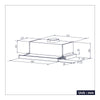 CIARRA 60cm Integrated Telescopic Cooker Hood with 2-speed Extraction CBCS6906D-OW