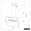 CIARRA CBCB6736G-OW 60cm Smart Glass Angled Cooker Hood