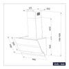 CIARRA Angled Cooker Hood 60cm Touch Control 750m³/h CBCB6736N-OW