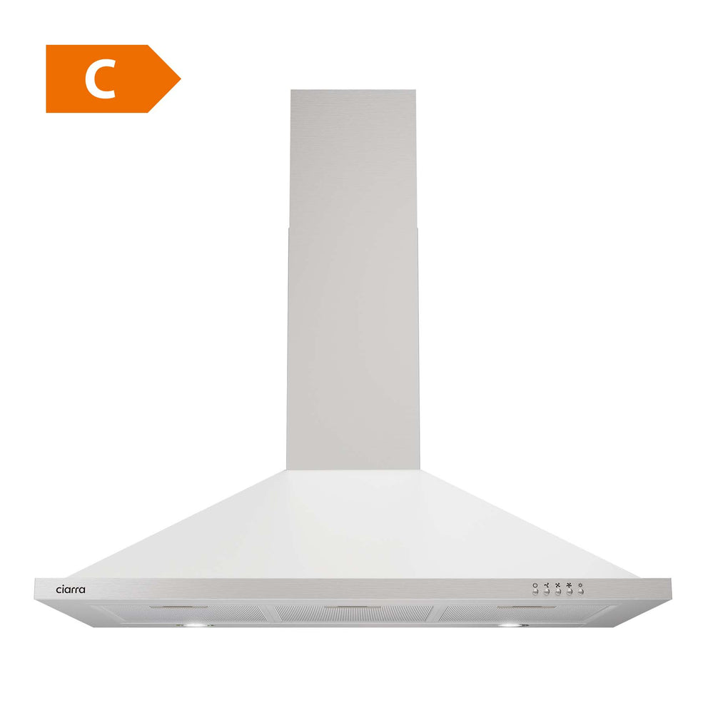CIARRA Chimney Cooker Hood 90cm 550m³/h LED Light CBCS9301-OW
