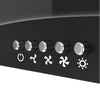 CIARRA Curved Glass Cooker Hood 90cm CBCB9506B-OW