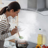 CIARRA Curved Glass Cooker Hood 90cm CBCS9506B-OW