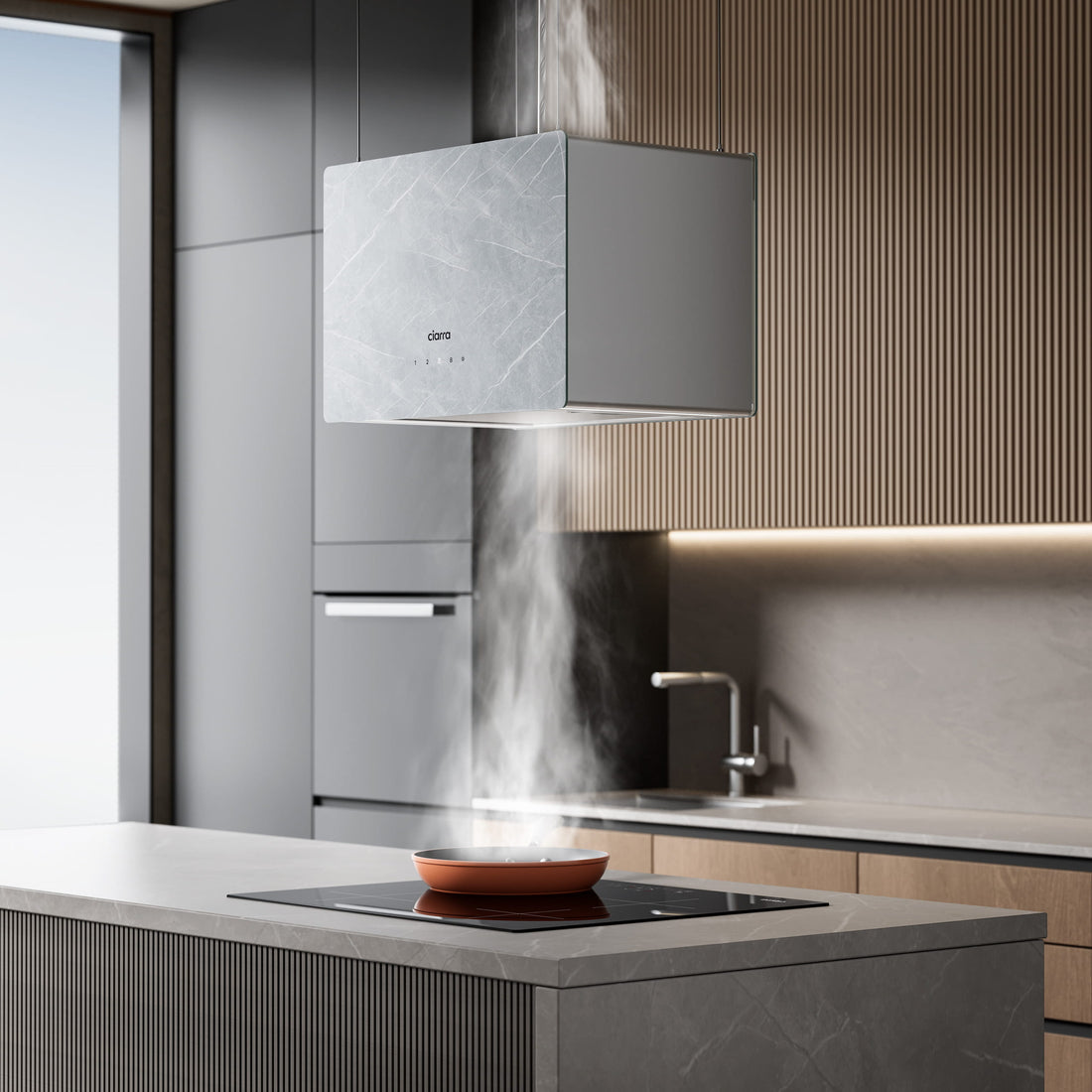Glass Island Cooker Hood