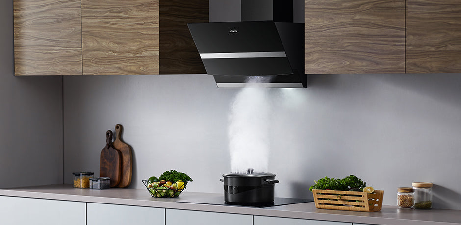 Cooker deals hood angled