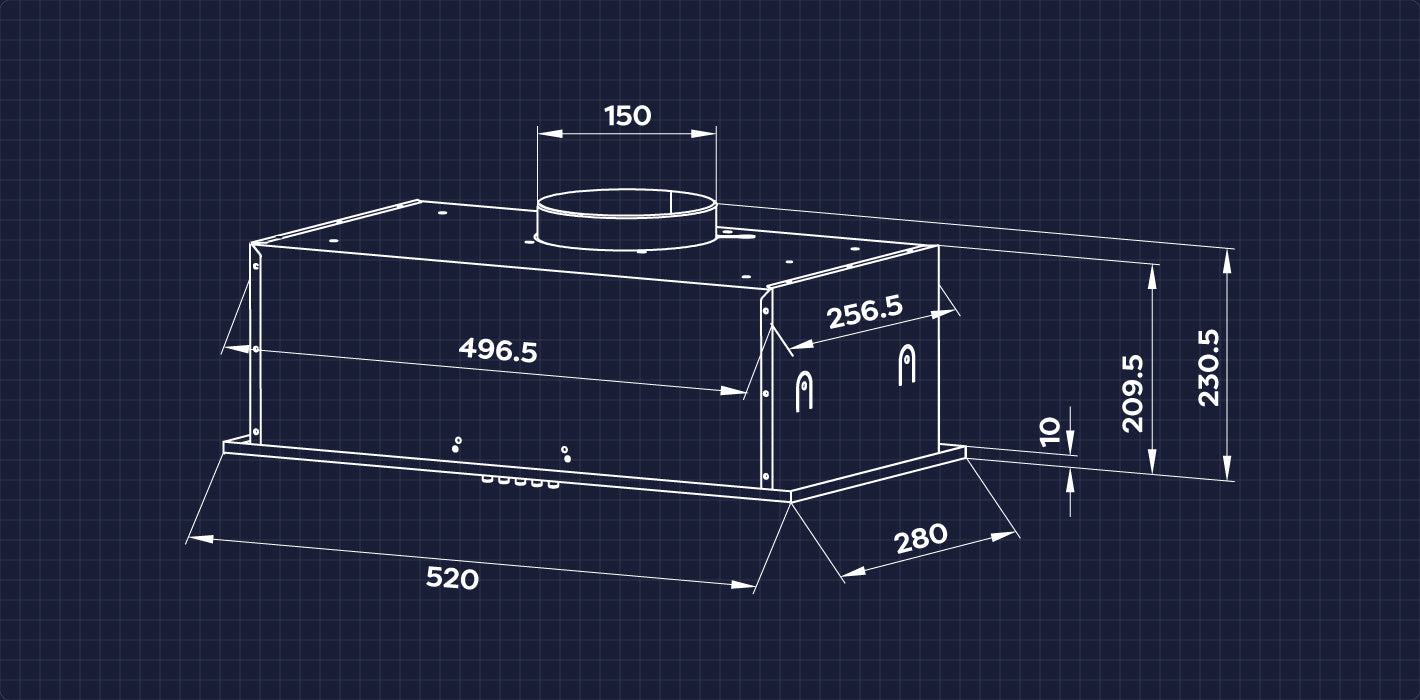 52cm Built-in Cooker Hood