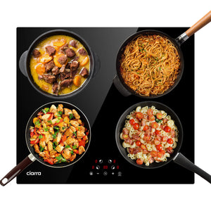 CIARRA Built-in Induction Hob with 4 Zones 9 Power Levels CABBIH4-A