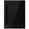 Black 39cm Ciarra CBBEH3952-2B 2-zone induction hob with integrated downdraft extractor control panel