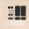 Full set of installation accessories for Ciarra CBBEH3952-2B 39cm integrated downdraft induction hob