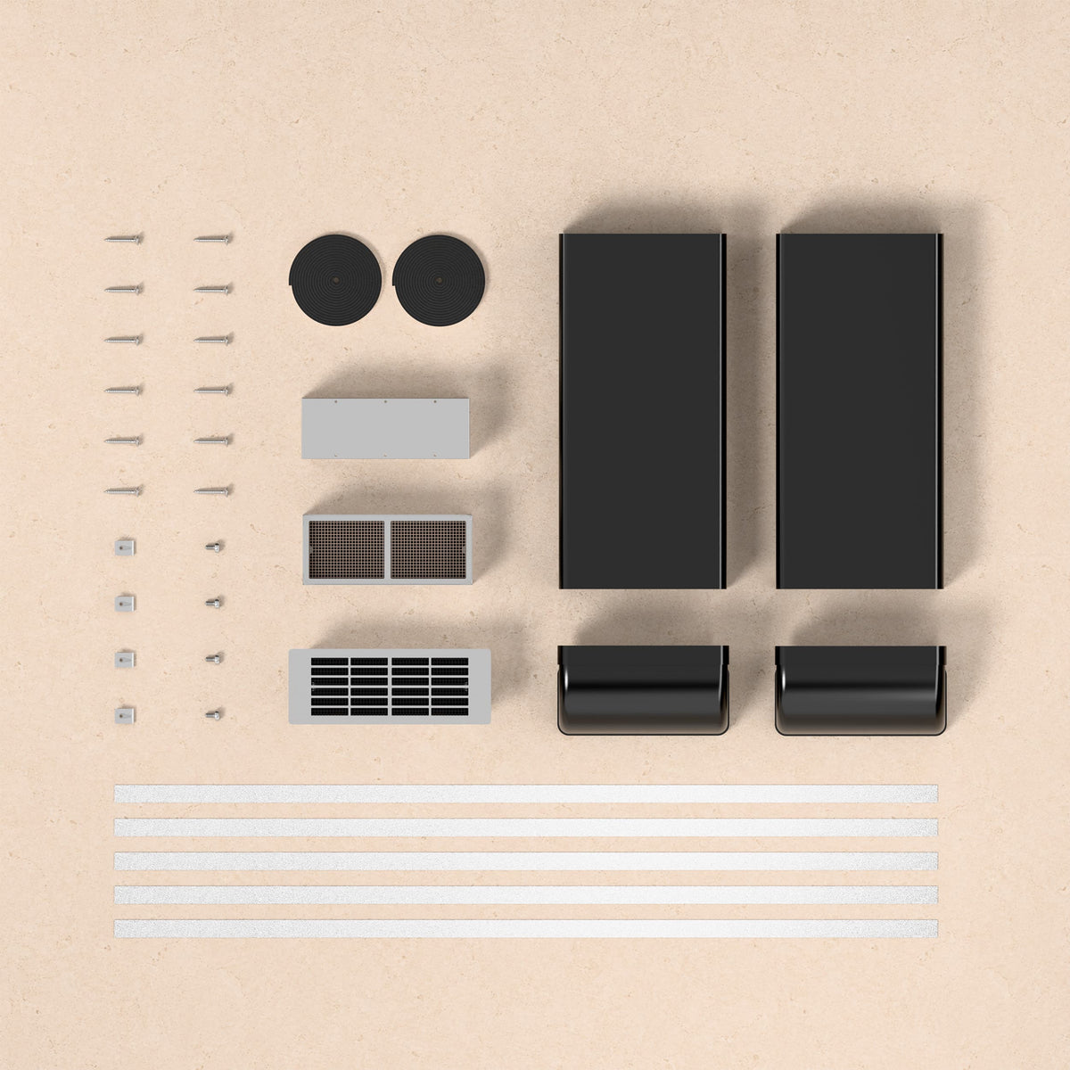 Full set of installation accessories for Ciarra CBBEH3952-2B 39cm integrated downdraft induction hob