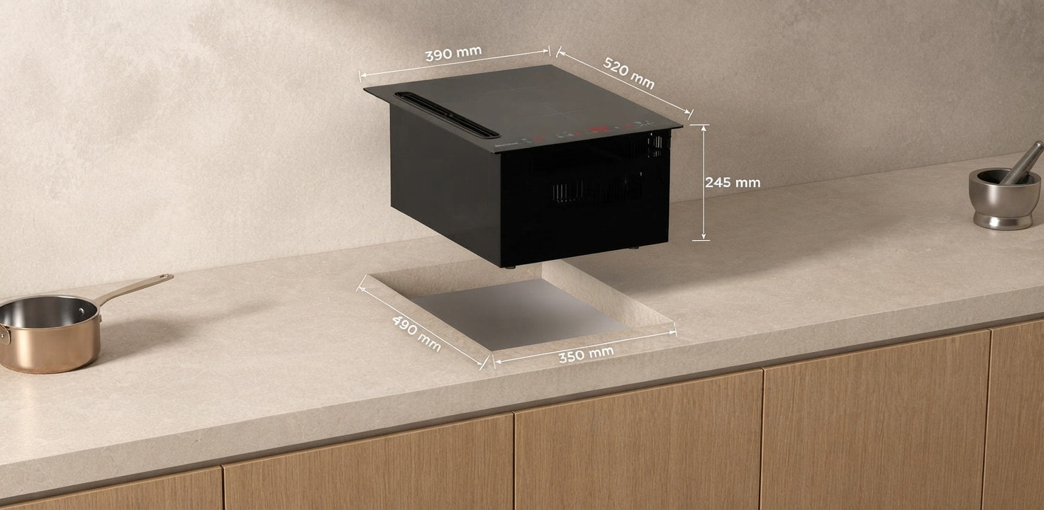Induction Hob with Integrated Extractor