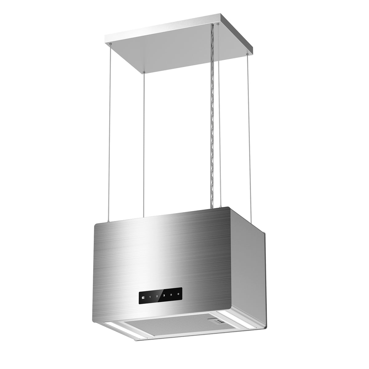 CIARRA 48cm Island Cooker Hood for Open-Plan Kitchens, Recirculating, App Control, A+++ | CBCG4850-N
