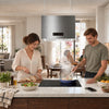 CIARRA 48cm Island Cooker Hood for Open-Plan Kitchens, Recirculating, App Control, A+++ | CBCG4850-N