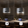 CIARRA 48cm Island Cooker Hood for Open-Plan Kitchens, Recirculating, App Control, A+++ | CBCG4850-N