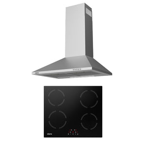 Ciarra 60cm Classic Set: Wall-Mount Hood + 4-Zone Induction Hob