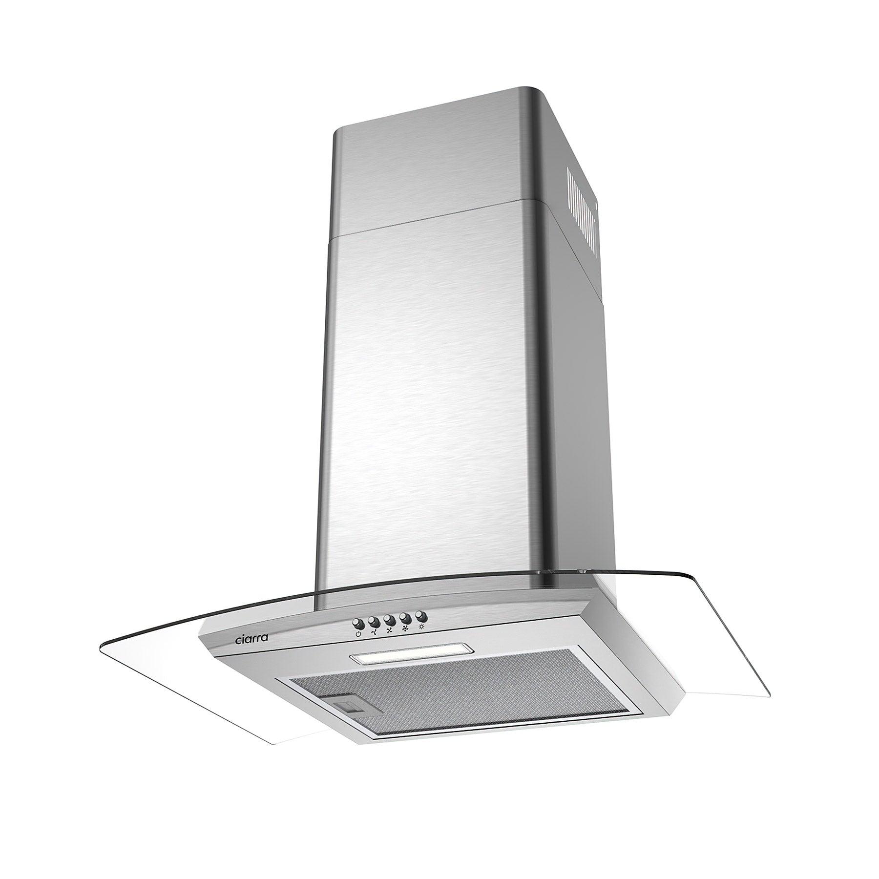 Photos - Cooker Hood Ciarra 60cm Wall Mount Kitchen | 650m³/h Glass Vent