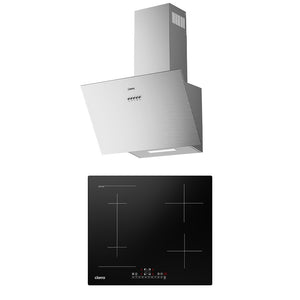 Ciarra 60cm Modern Set: Wall-Mount Hood + 4-Zone Induction Hob