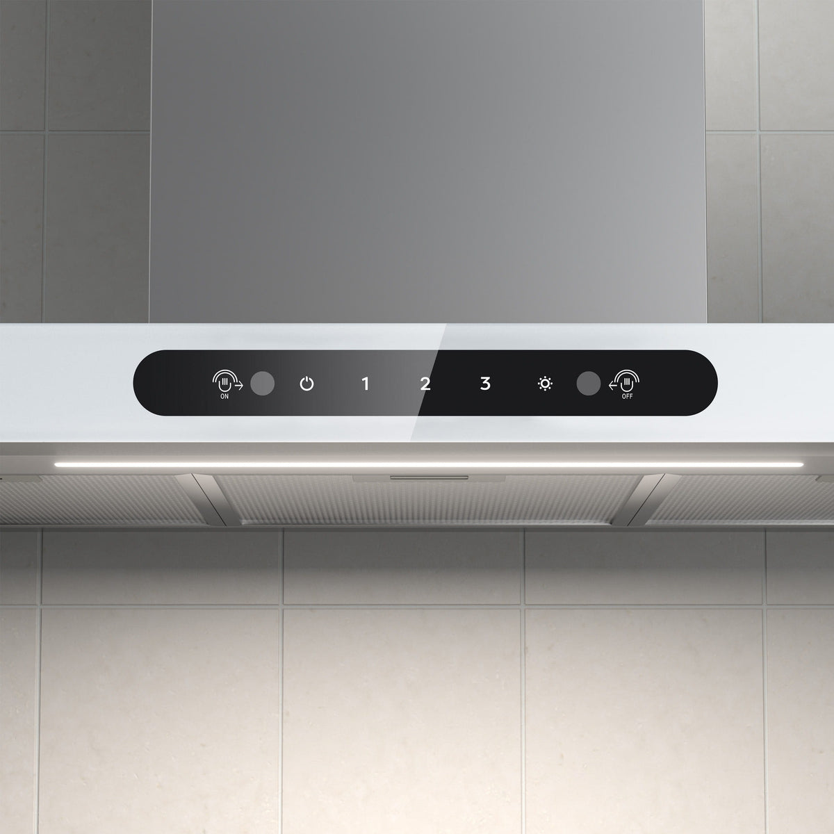 CIARRA 90cm T-shape Wall-Mounted Extractor Hood with Gesture Control CBCW9102-W