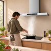 CIARRA 90cm T-shape Wall-Mounted Extractor Hood with Gesture Control CBCW9102-W