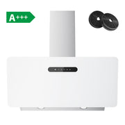 CIARRA 90cm Smart Tempered Glass Angled Cooker Hood CBCW9736K-OW