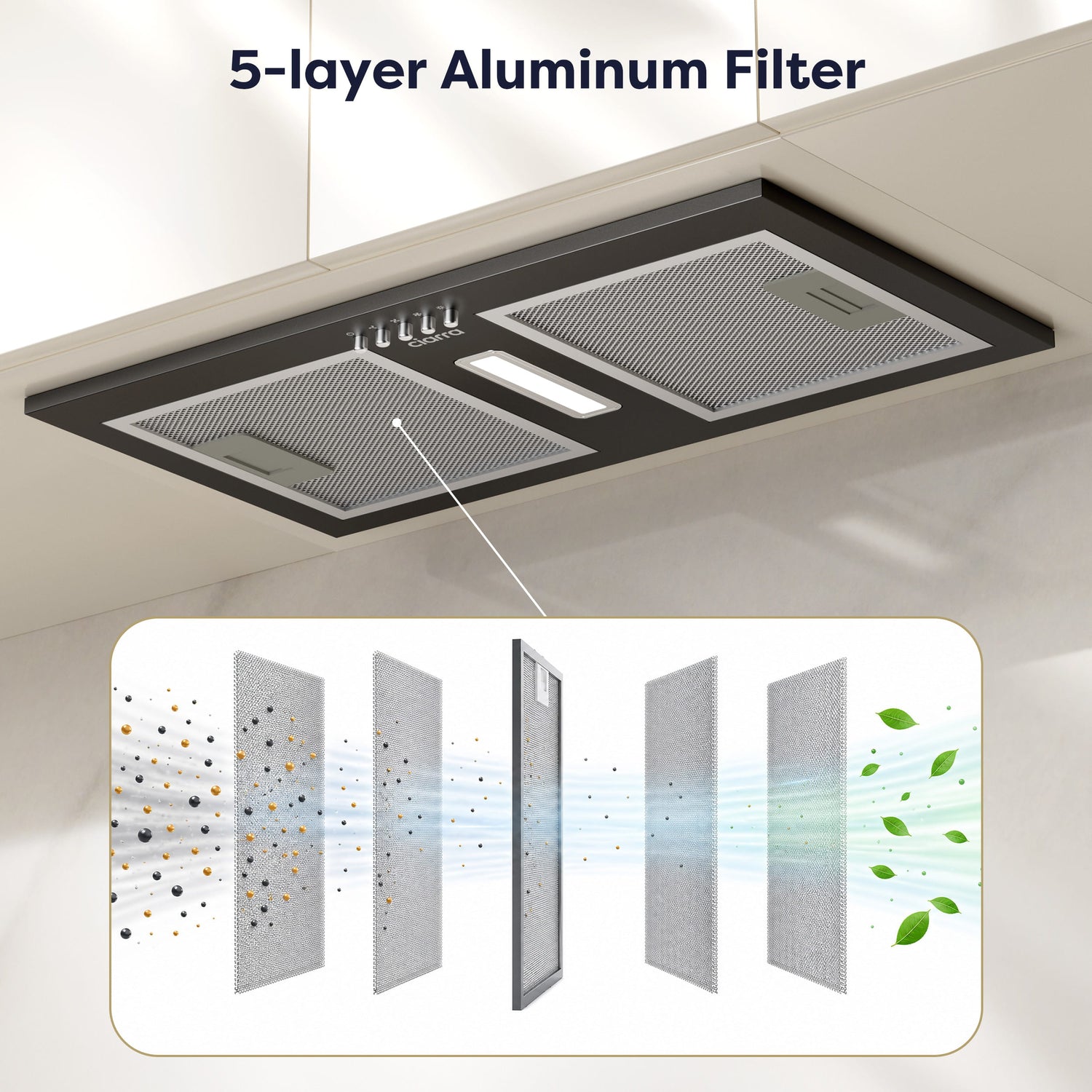 CIARRA CBCB5937A cooker hood with washable aluminium grease filters