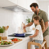 Domestic family cooking with CIARRA CBCS5937A under cabinet cooker hood