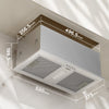 Mounting dimension diagram for CIARRA CBCS5937A-OW 52cm insert hood