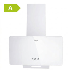 CIARRA 60cm Angled Cooker Hood, White Glass, 3 Speeds CAW6750