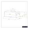 Technical dimension schematic for CBCS5937A-OW CIARRA insert hood