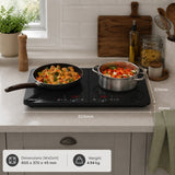 CIARRA Double Induction Hob 2 Zone 2800W Plug In Portable Hob with Touch Control 13 Amp CUTIH2-OW