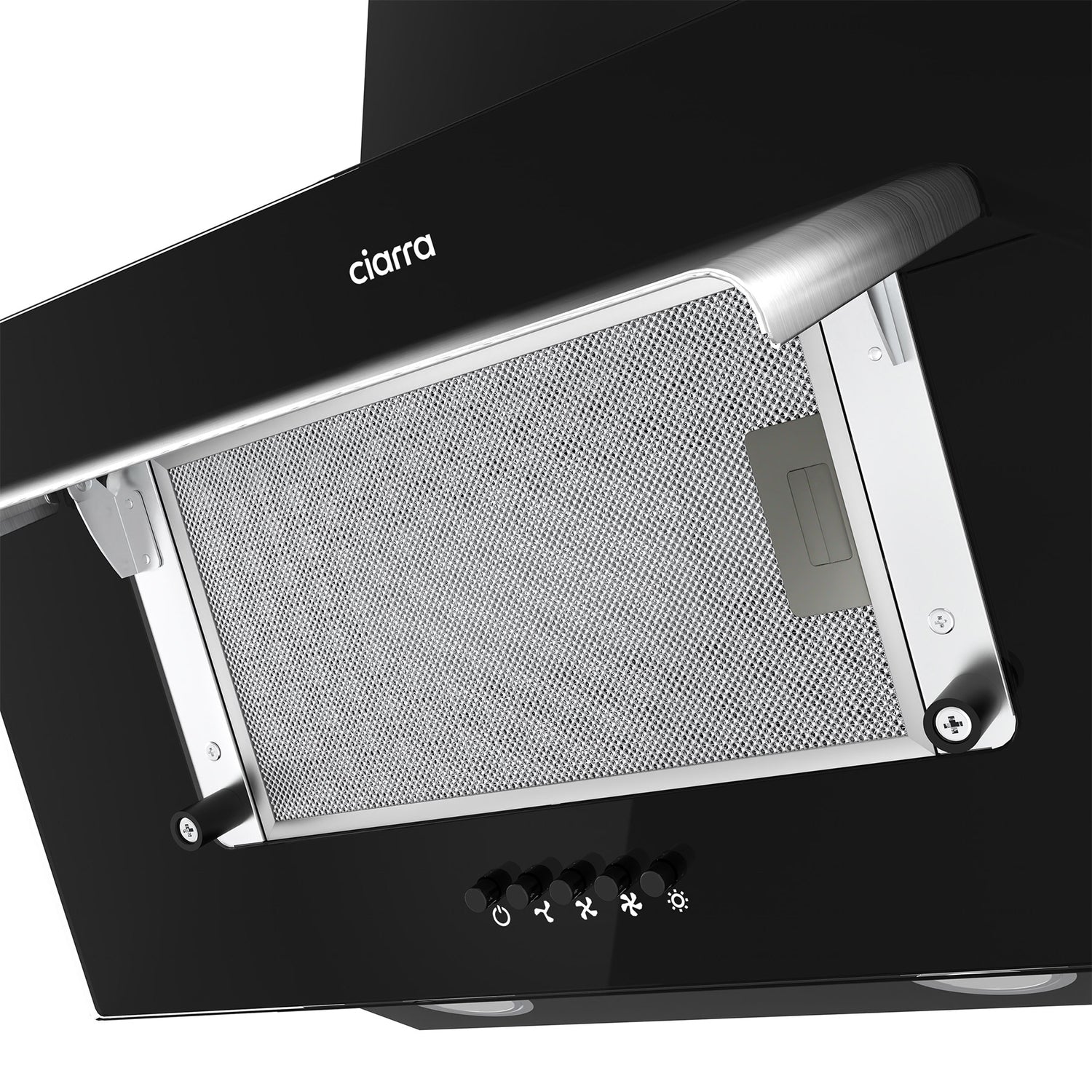 CIARRA 60cm Angled Wall Mounted Cooker Hood CBCB6736D-OW