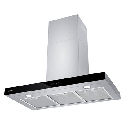 CIARRA 90cm Smart T-Shape Cooker Hood, Stainless Steel & Touch Glass Chimney Extractor Fan with WiFi App Control, CBCS9102-OW